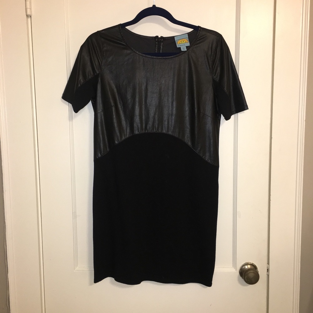 Black leather C & C dress from Nordstrom